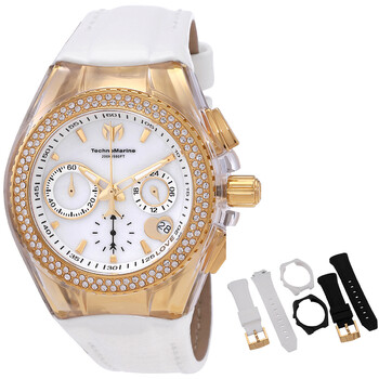 Cruise Chronograph Quartz Crystal White Dial Ladies Watch TM-117046