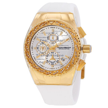 NWT Technomarine Special Edition Cruise Glitz Chronograph Quartz White Dial Men\' Technomarine Special Edition Cruise Glitz Chronograph Quartz  main image 2