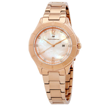 Tm Watch Technomarine Luna Quartz Crystal Ladies Watch TM-825003 886678470662 ...