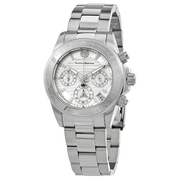 Manta Chronograph Quartz White Dial Ladies Watch TM-219009