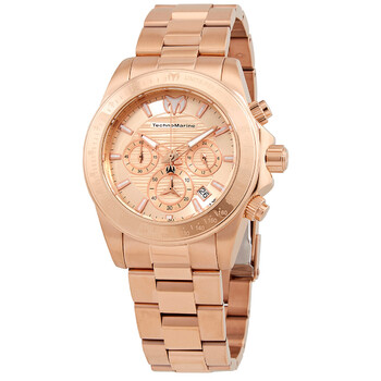 Technomarine Manta Ray Chronograph Rose Gold Dial Men display picture 3