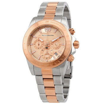 Manta Ray Chronograph Quartz Rose Gold Dial Men's Watch TM-219007 Manta Ray Chronograph Quartz Rose Gold Dial Men's Watch TM-219007