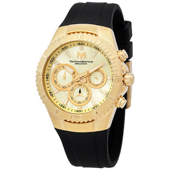 NWT Technomarine Cruise Medusa Chronograph Gold Dial Men\'s Watch 115079 Technomarine Cruise Medusa Chronograph Gold Dial Men main image 2