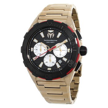Technomarine Seven Seas Chronograph GMT Quartz Black Dial Men's
