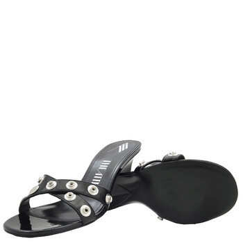 Black Cosmo Eco-Patent Sandals