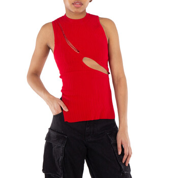 Cut Detail Sleeveless Top