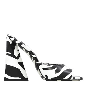 サンダル・ミュール The Attico Devon Zebra Print 115Mm Mules The Attico Ladies Devon Zebra Print Heel Mule, Brand Size 38