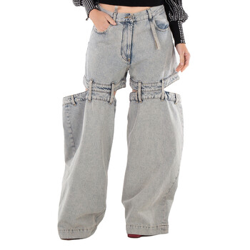 Ladies Grey Denim Ashton Long Pants