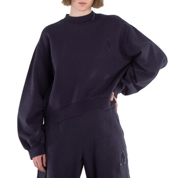 Logo Embossed Crewneck Fleece Sweatshirt