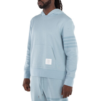 4 Bar Double Face Knit Hoodie Light Blue