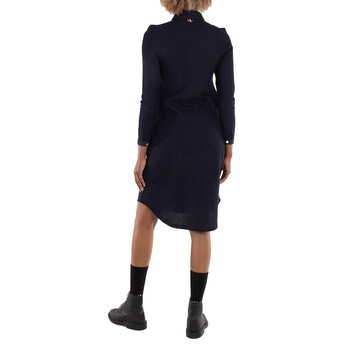Thom Browne Ladies Cotton Pleated Cricket Striped Cable Dress, Brand Size  38 (US Size 2) FKD164A Y3014 415 - Clothing - Jomashop