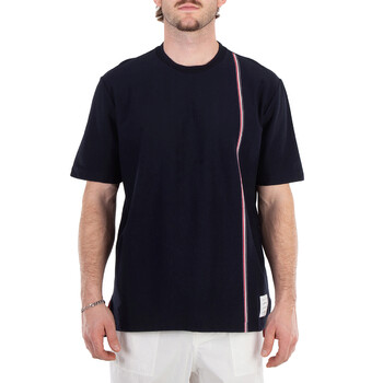 Tシャツ・カットソー THOM BROWNE Men Tops MJS261AJ0149 035 GREY Thom Browne Long Sleeve 4-Bar Cotton T-Shirt, Brand Size 3
