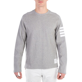Thom Browne Long Sleeve 4-Bar Cotton T-Shirt, Brand Size 3