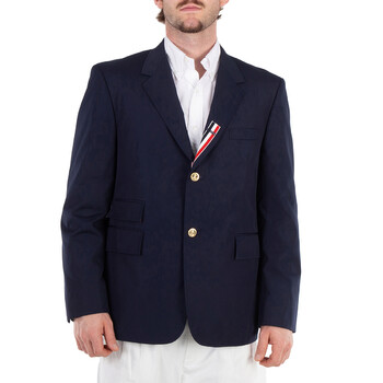 Thom Browne Navy Typewriter Cloth Sport Coat, Brand Size 4