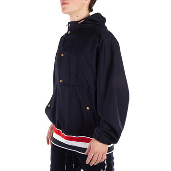 Navy Wool Oversized Anorak