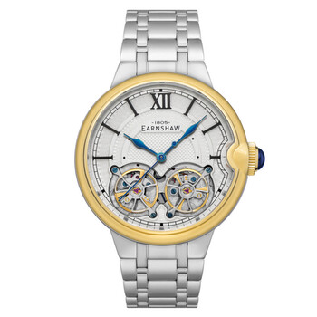 Barallier Dual Open Heart Automatic Silver Dial Men's Watch ES-8266-44