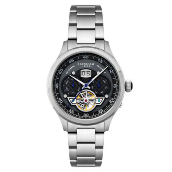 NWT Thomas Earnshaw Baron Grand Date Calendar Open Heart Black Dial Men\'s Watch Abbey Black | Baron Grand Date Calendar Open Heart Automatic  main image 4