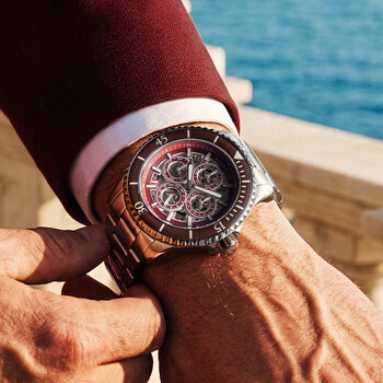 Duncan Automatic Red Dial Men's Watch ES-8320-33