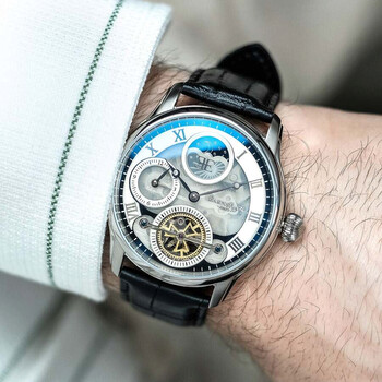 Longitude Shadow Silver-tone Dial Men's Watch ES-8063-01