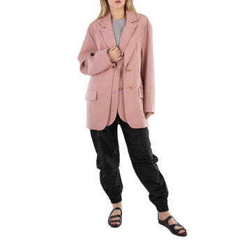 ジャケット THE ATTICO GLEN OVERSIZED BLAZER (241WCG46.W046 198 BEIGE) The Attico Glen Oversize Blazer Jacket, Brand Size 36 ( US