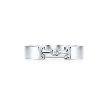 Tiffany & Co. T True Diamond Link Ring, Size 6 62510161 - Jewelry