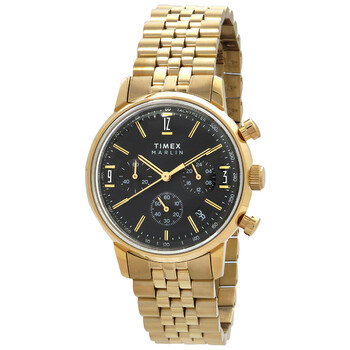 Timex Marlin Quartz Chronograph Tachymeter TW2W60200VQ: Orologio Uomo In Acciaio, Quadrante Blu, Cassa 40mm