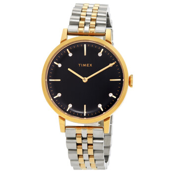 Timex Waterbury Metropolitan Quartz Black Dial Watch TW2Y23300