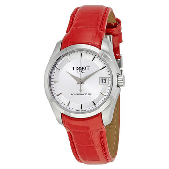Tissot Couturier Grande Mother of Pearl Dial White Leather  display picture 1