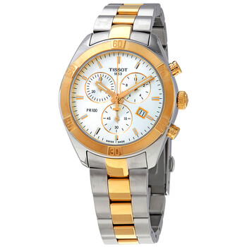 PR 100 Chronograph Quartz Silver Dial Ladies Watch T101.917.22.031.00
