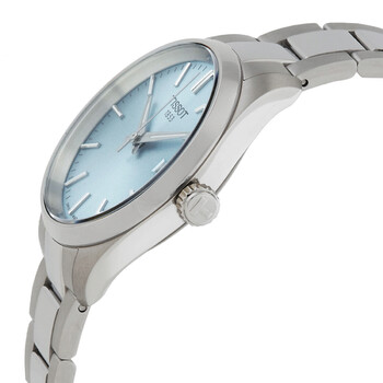 PR 100 Quartz Ice Blue Dial Ladies Watch T1502101135100