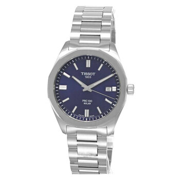 PRC Quartz Solar-Powered Blue Dial Watch T1514221104100