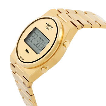 Prx Quartz Digital Gold Dial Unisex Watch
