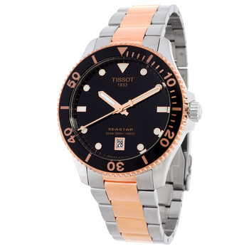 Tissot Seastar 1000 Quartz GMT Black Dial Men's Watch