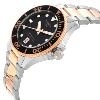 Seastar Quartz Black Dial Watch T1202102205101