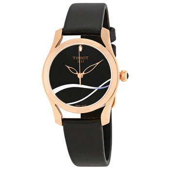 T-Wave Black Dial Ladies Watch T112.210.36.051.00