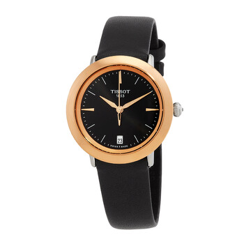 T-Gold Quartz Black Dial Ladies Watch T929.210.46.051.00
