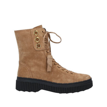 Burberry Creeper Shearling-Trim Ankle Boots. Size 10B. Brand New. $1550. Camel Burberry Shearling-Trim Suede Creeper Boots, Brand Size 40  main image 3