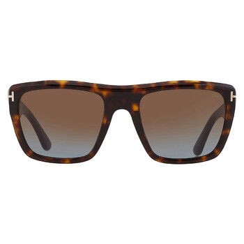 Tom Ford Alberto Brown Gradient Square Men's Sunglasses FT1077 52F