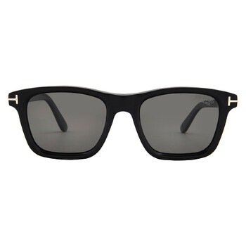 Tom Ford August Polarized Smoke Rectangular Men's Sunglasses