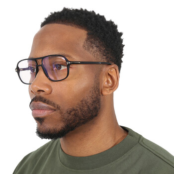 Blue Light Block Navigator Men's Eyeglasses FT5737-B 001 56