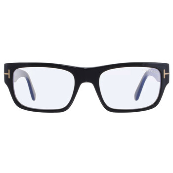 Blue Light Block Rectangular Men's Eyeglasses FT6034-B 001 54