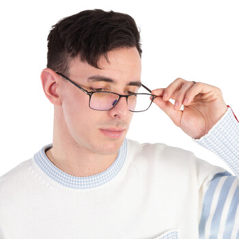 Blue Light Block Rectangular Titanium Men's Eyeglasses FT5935-B 001 54