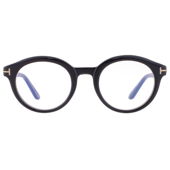 Blue Light Block Round Unisex Eyeglasses FT6061-B 001 50