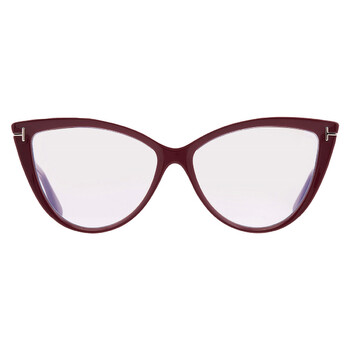 Blue Light Bock Cat Eye Ladies Eyeglasses FT5843-B 074 56