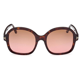Tom Ford Melody Brown Oval Ladies Sunglasses FT1090 53E 59  display picture 3
