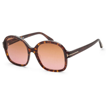Hanley Brown Butterfly Ladies Sunglasses FT1034 52F 57