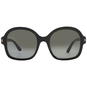 Tom Ford Maeve Smoke Gradient Butterfly Ladies Sunglasses