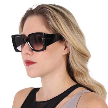 Jacquetta Smoke Gradient Square Ladies Sunglasses FT0921 01B 54