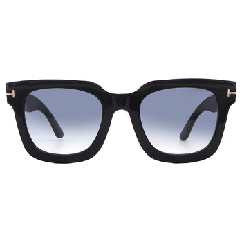 Tom Ford Quinn Smoke Gradient Square Ladies Sunglasses