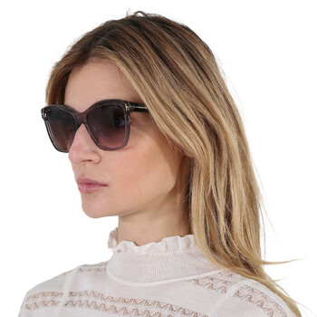 Lucia Smoke Butterfly Ladies Sunglasses FT1087 20A 54